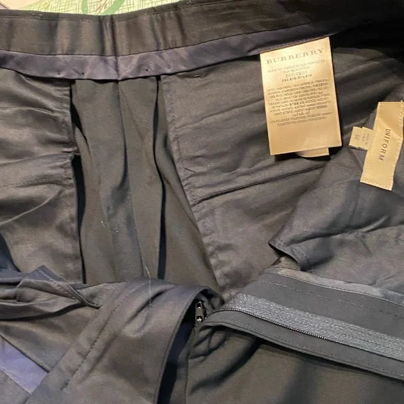 NWT! Mens Burberry Lightweight Wool Dress Pants, Basic Black. Size 33 - 34”waist - Picture 4 of 15